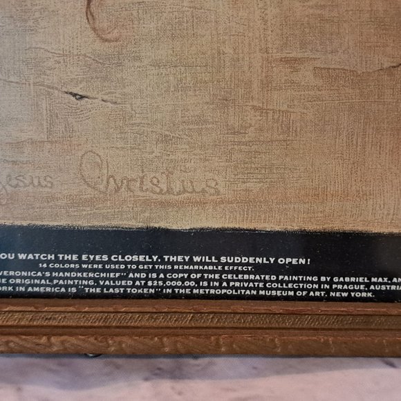 SOLD Jesus Picture With Opening Eyes - Picture 5 of 5